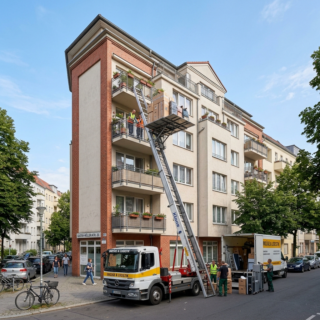 Möbellift als Hintergrundmotiv